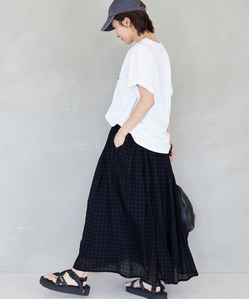 soil（ソイル）の「別注【SOIL/ソイル】*RELUME FANCY GINGAM EASY SK：スカート（スカート・レディース・ブルー/イエロー・2）」の16枚目の写真