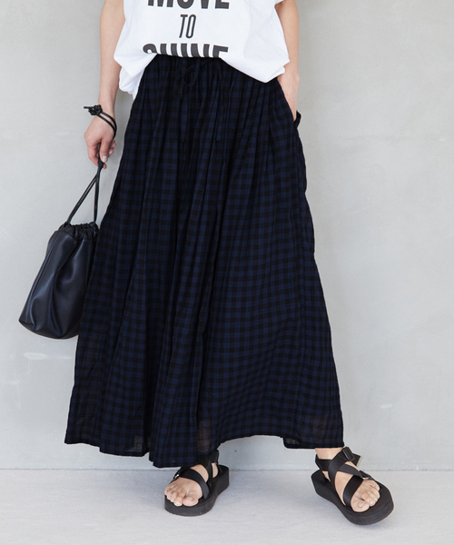 soil（ソイル）の「別注【SOIL/ソイル】*RELUME FANCY GINGAM EASY SK：スカート（スカート・レディース・ブルー/イエロー・2）」の18枚目の写真