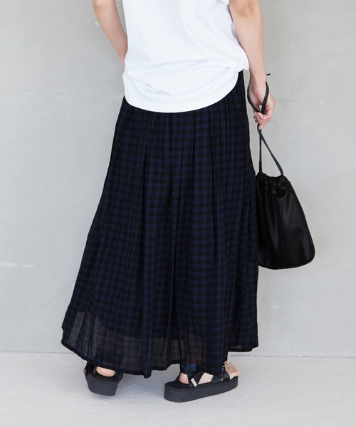 soil（ソイル）の「別注【SOIL/ソイル】*RELUME FANCY GINGAM EASY SK：スカート（スカート・レディース・ブルー/イエロー・2）」の15枚目の写真