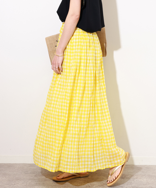 soil（ソイル）の「別注【SOIL/ソイル】*RELUME FANCY GINGAM EASY SK：スカート（スカート・レディース・ブルー/イエロー・2）」の19枚目の写真