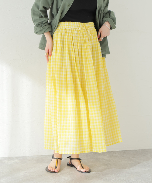 soil（ソイル）の「別注【SOIL/ソイル】*RELUME FANCY GINGAM EASY SK：スカート（スカート・レディース・ブルー/イエロー・2）」の20枚目の写真