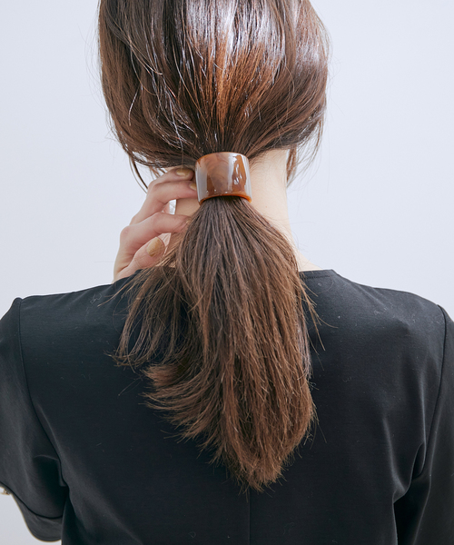 VIS(ビス)の「カラーアクリルヘアゴム(ヘアゴム・レディース・ブラウン/キナリ/ピンク系その他2・FREE)」の3枚目の写真