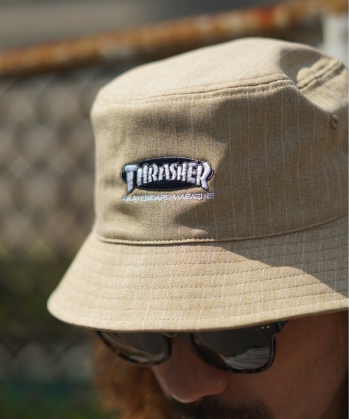 THRASHER（スラッシャー）の「OVAL MAG BUCKET HAT/スラッシャーバケハ(バケットハット)（ハット・メンズ・ベージュ/ブラウン/ブラック・FREE）」の8枚目の写真