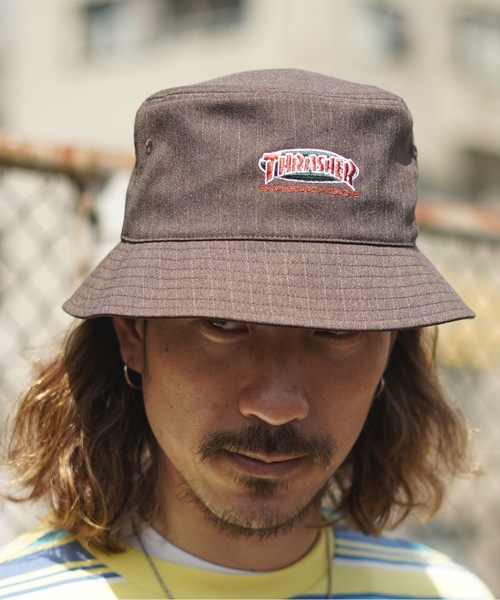 THRASHER（スラッシャー）の「OVAL MAG BUCKET HAT/スラッシャーバケハ(バケットハット)（ハット・メンズ・ベージュ/ブラウン/ブラック・FREE）」の10枚目の写真