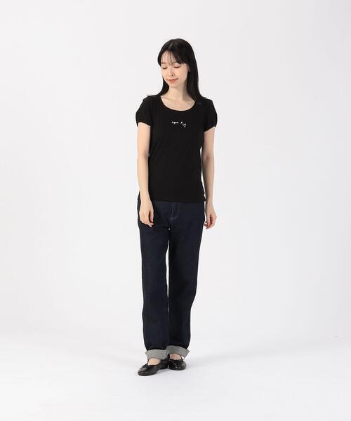 agnes b.（アニエスベー）の「WEB限定 SDF0 TS Tシャツ（Tシャツ/カットソー・レディース・ブラック・3/1/2）」の4枚目の写真