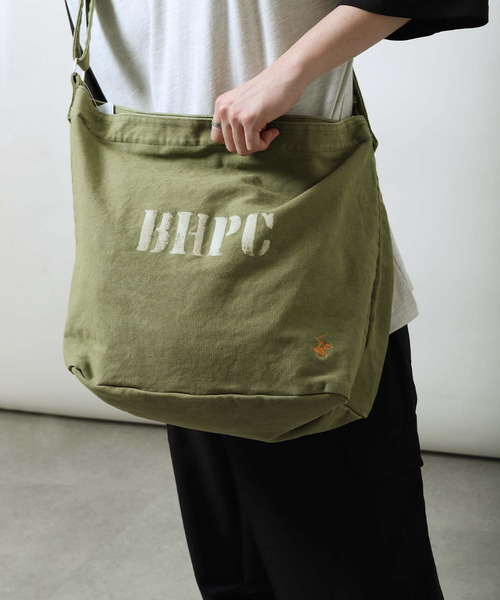 BEVERLY HILLS POLO CLUB（ビバリーヒルズポロクラブ）の「【BEVERLY HILLS POLO CLUB】 ステンシルロゴキャンバス ニュースペーパーバッグ/ビッグショルダーバッグ（ショルダーバッグ・レディース・オリーブ/オフホワイト/ベージュ・FREE）」の15枚目の写真