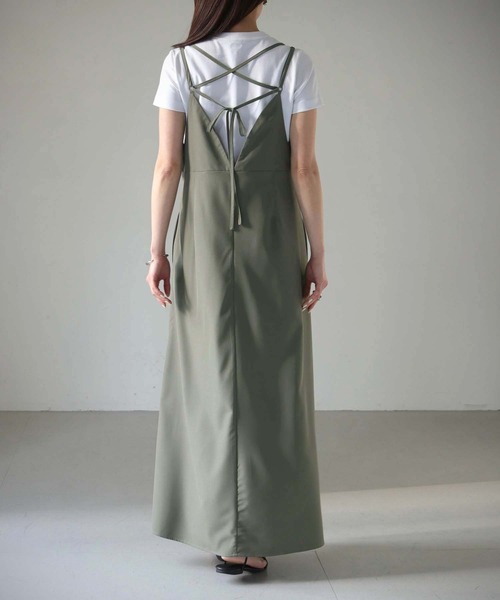 cheriella（シェリエラ）の「【cheriella】WEB限定マルチWAYキャミワンピース WEB LIMITED MULTI-WAY CAMI DRESS（ワンピース・レディース・ブラック/カーキ・M）」の11枚目の写真