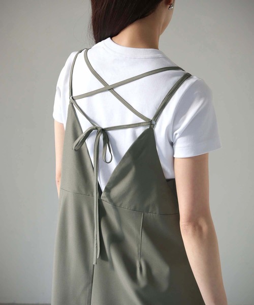 cheriella（シェリエラ）の「【cheriella】WEB限定マルチWAYキャミワンピース WEB LIMITED MULTI-WAY CAMI DRESS（ワンピース・レディース・ブラック/カーキ・M）」の10枚目の写真
