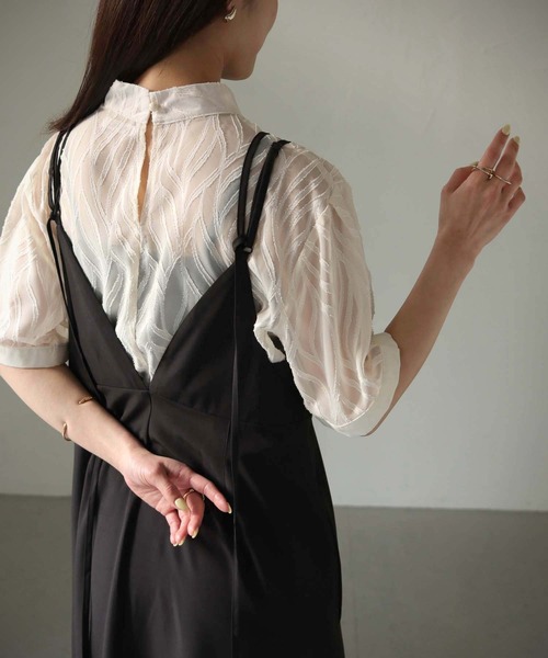 cheriella（シェリエラ）の「【cheriella】WEB限定マルチWAYキャミワンピース WEB LIMITED MULTI-WAY CAMI DRESS（ワンピース・レディース・ブラック/カーキ・M）」の7枚目の写真