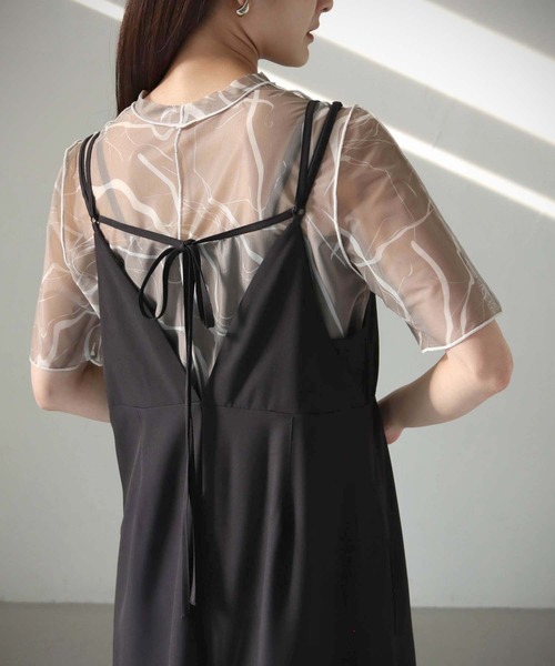 cheriella（シェリエラ）の「【cheriella】WEB限定マルチWAYキャミワンピース WEB LIMITED MULTI-WAY CAMI DRESS（ワンピース・レディース・ブラック/カーキ・M）」の5枚目の写真