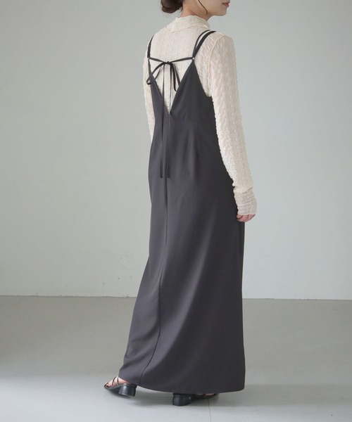 cheriella（シェリエラ）の「【cheriella】WEB限定マルチWAYキャミワンピース WEB LIMITED MULTI-WAY CAMI DRESS（ワンピース・レディース・ブラック/カーキ・M）」の18枚目の写真