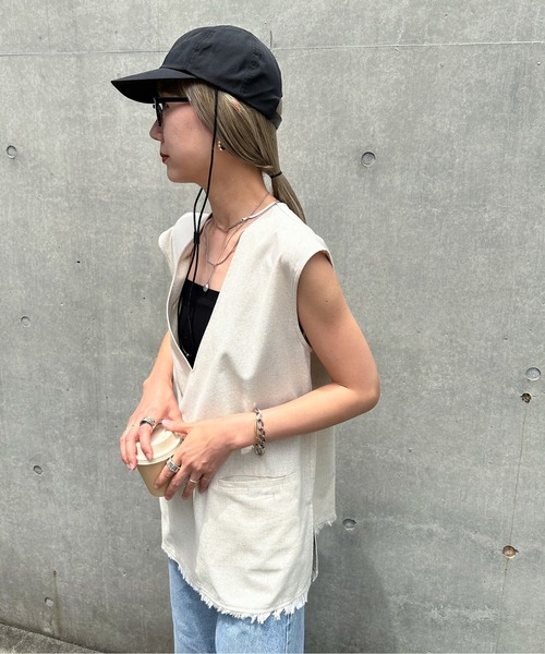 feepur（フェピュール）の「リネン混深Vベスト（ベスト）」 - WEAR