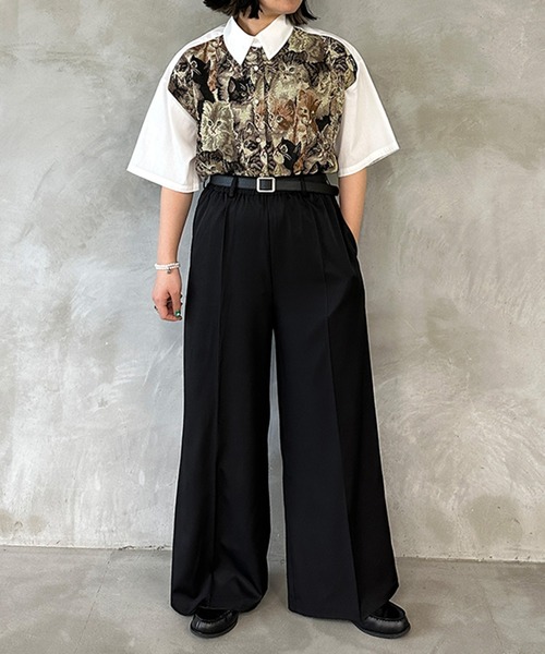 kutir（クティール）の「ワイドスラックスパンツ（スラックス・レディース・ブラック/グレー・SMALL/LARGE/MEDIUM）」の8枚目の写真