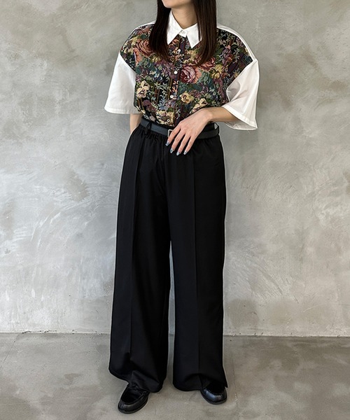 kutir（クティール）の「ワイドスラックスパンツ（スラックス・レディース・ブラック/グレー・SMALL/LARGE/MEDIUM）」の9枚目の写真