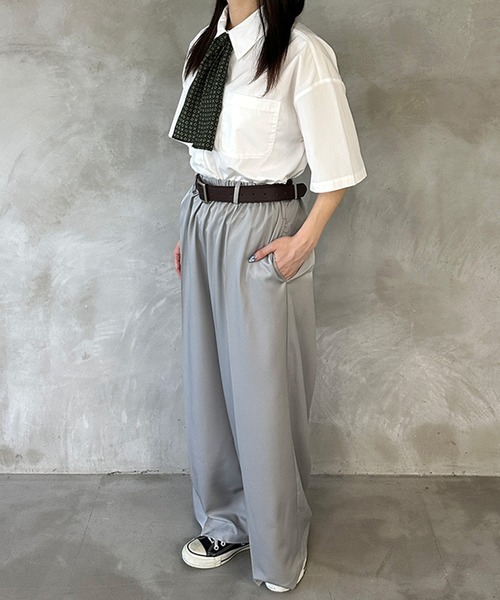 kutir（クティール）の「ワイドスラックスパンツ（スラックス・レディース・ブラック/グレー・SMALL/LARGE/MEDIUM）」の11枚目の写真