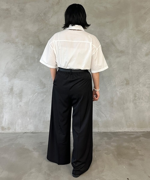 kutir（クティール）の「ワイドスラックスパンツ（スラックス・レディース・ブラック/グレー・SMALL/LARGE/MEDIUM）」の6枚目の写真