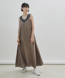 SALON adam et rope' | 【WEB限定】【洗える】麻Aラインキャミワンピース(ワンピース)