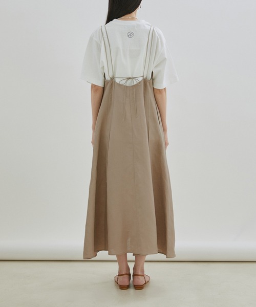 SALON adam et rope'（サロン アダム エ ロペ）の「【WEB限定】【洗える】麻Aラインキャミワンピース（ワンピース・レディース・ブラック/ベージュ/ピンク/オレンジ系その他・FREE）」の11枚目の写真