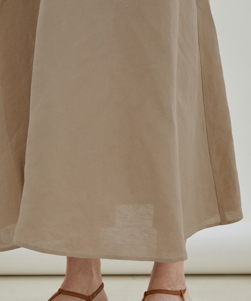 SALON adam et rope'（サロン アダム エ ロペ）の「【WEB限定】【洗える】麻Aラインキャミワンピース（ワンピース・レディース・ブラック/ベージュ/ピンク/オレンジ系その他・FREE）」の15枚目の写真