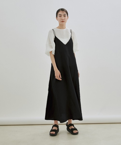 新品タグ付き SALON adam et rope 洗えるリネン キャミワンピ 新品タグ付き SALON adam et rope 洗えるリネン キャミワンピ