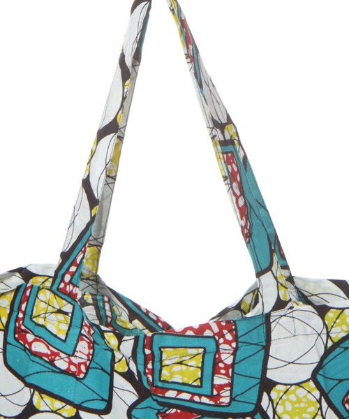 BAYFLOW（ベイフロー）の「[通勤からワークアウトまで使える]アフリカンプリントエコバッグ（エコバッグ/サブバッグ・レディース・イエロー/レッド/ホワイト・0）」の11枚目の写真