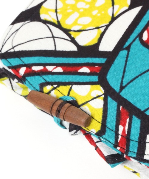 BAYFLOW（ベイフロー）の「[通勤からワークアウトまで使える]アフリカンプリントエコバッグ（エコバッグ/サブバッグ・レディース・イエロー/レッド/ホワイト・0）」の5枚目の写真