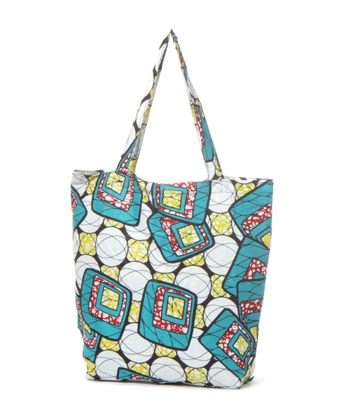 BAYFLOW（ベイフロー）の「[通勤からワークアウトまで使える]アフリカンプリントエコバッグ（エコバッグ/サブバッグ・レディース・イエロー/レッド/ホワイト・0）」の22枚目の写真