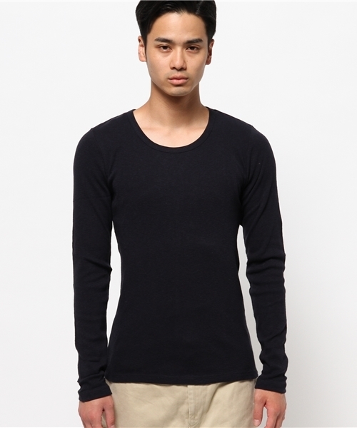 OUTLET(アウトレット)の「【Ciaopanic】弱スラブフライスL/SUネック(Tシャツ/カットソー・メンズ・チャコールグレー/ライトグレー/ネイビー・MEDIUM/LARGE)」の4枚目の写真