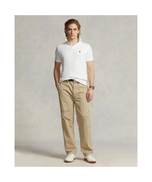 POLO RALPH LAUREN（ポロ ラルフ ローレン）の「ケーブルニット コットン セーター ベスト（ニット/セーター・メンズ・ホワイト・M/S/L/XL/XS/XXL）」の3枚目の写真