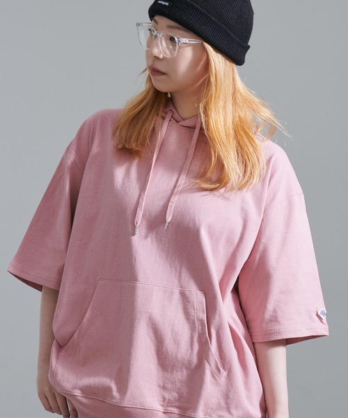 JEMORGAN(ジェーイーモーガン)の「『JEMORGAN LONG JOHNS/ジェーイーモーガンロングジョーンズ』半袖Tパーカー【+】(パーカー・メンズ・グリーン/サーモンピンク/ライトグレー/ブラック/オフホワイト/グレー系1/ネイビー/サンドベージュ/スモークピンク/カーキ/ベージュ・L/XL/M)」の10枚目の写真