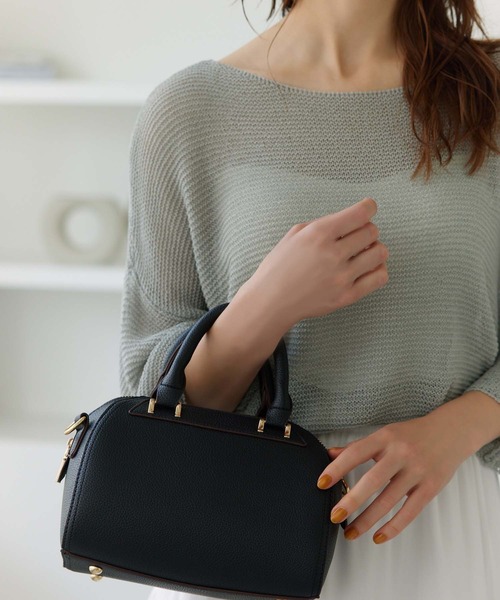 Edit Sheen（エディットシーン）の「ボストン型ショルダーバッグ（ショルダーバッグ・レディース・オレンジ/ブラック/ホワイト・FREE）」の4枚目の写真