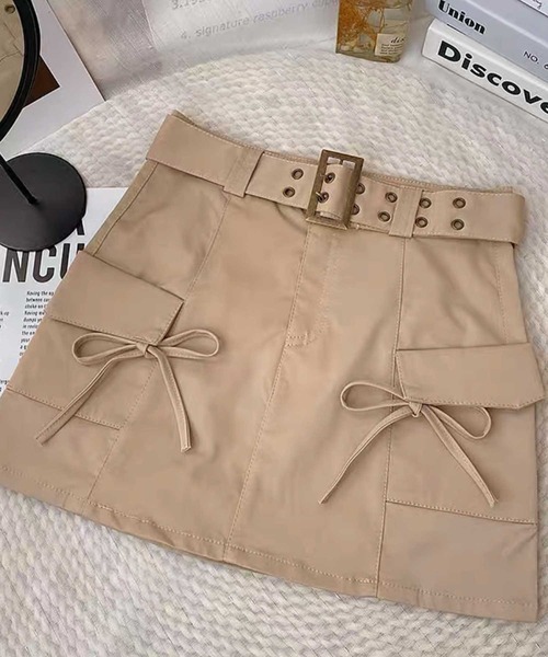 SPIGA(スピーガ)の「ベルト付カーゴミニスカート(スカート・レディース・ブラック/カーキ/ベージュ・SMALL/MEDIUM)」の17枚目の写真