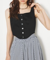 rienda | ラウンドヘムビスチェトップス(Tシャツ/カットソー)