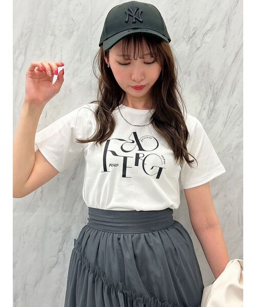 dazzlin(ダズリン)の「シーズンロゴTシャツ(Tシャツ/カットソー・レディース・オフホワイト/ブラック/ブルー・FREE)」の9枚目の写真