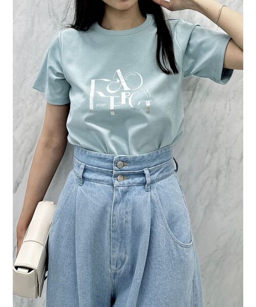 dazzlin(ダズリン)の「シーズンロゴTシャツ(Tシャツ/カットソー・レディース・オフホワイト/ブラック/ブルー・FREE)」の18枚目の写真