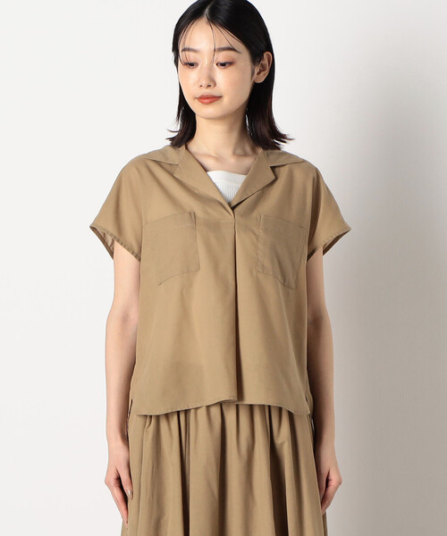 COMME CA ISM(コムサイズム)の「【洗える/セットアップ対応】オープンカラー ブラウス(シャツ/ブラウス・レディース・ブラウン/ピンク系その他/キャメル・MEDIUM/LARGE)」の10枚目の写真