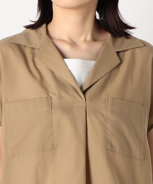 COMME CA ISM(コムサイズム)の「【洗える/セットアップ対応】オープンカラー ブラウス(シャツ/ブラウス・レディース・ブラウン/ピンク系その他/キャメル・MEDIUM/LARGE)」の13枚目の写真