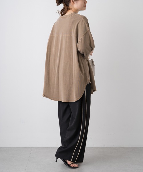 PUAL CE CIN（ピュアルセシン）の「ユーズドライクフォトプリントTシャツ（Tシャツ/カットソー・レディース・ベージュ/オフホワイト/チャコールグレー・FREE）」の7枚目の写真