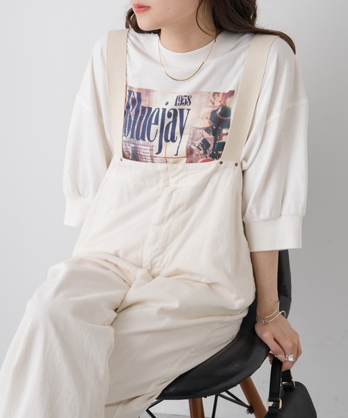 PUAL CE CIN（ピュアルセシン）の「ユーズドライクフォトプリントTシャツ（Tシャツ/カットソー・レディース・ベージュ/オフホワイト/チャコールグレー・FREE）」の14枚目の写真