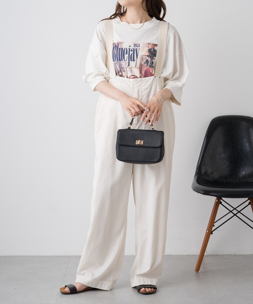 PUAL CE CIN（ピュアルセシン）の「ユーズドライクフォトプリントTシャツ（Tシャツ/カットソー・レディース・ベージュ/オフホワイト/チャコールグレー・FREE）」の16枚目の写真