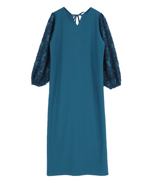 titivate(ティティベイト)の「シアージャガードスリーブワンピース(ワンピース・レディース・ブルー/アイボリー/ブラック・M/TM/PS(XS-S))」の8枚目の写真