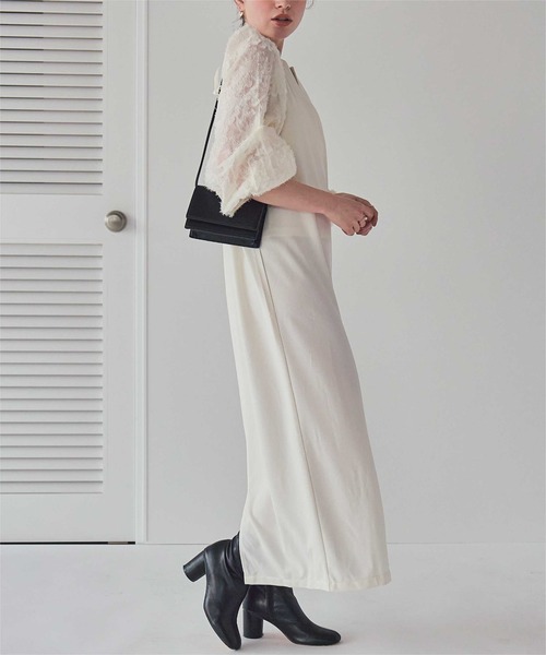 titivate(ティティベイト)の「シアージャガードスリーブワンピース(ワンピース・レディース・ブルー/アイボリー/ブラック・M/TM/PS(XS-S))」の22枚目の写真