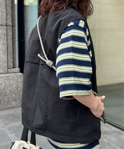 CPCM(シーピーシーエム)の「ナイロン1ポイント刺繍スタンドベスト(ベスト・メンズ・ブラック/ネイビー/ホワイト・FREE)」の8枚目の写真