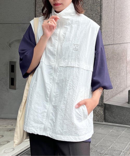 CPCM(シーピーシーエム)の「ナイロン1ポイント刺繍スタンドベスト(ベスト・メンズ・ブラック/ネイビー/ホワイト・FREE)」の21枚目の写真