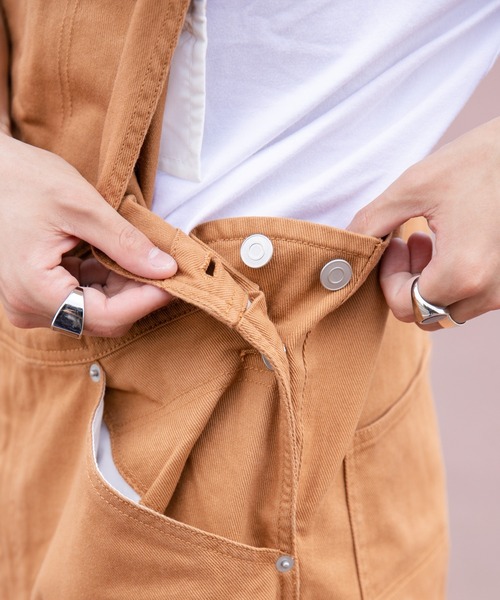 WEGO（ウィゴー）の「WEGO/ワーカーズオーバーオール（サロペット/オーバーオール・メンズ・ブラック/ホワイト/ブラウン/ライトインディゴブルー・FREE）」の15枚目の写真