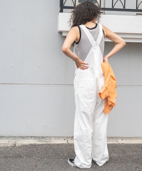 WEGO（ウィゴー）の「WEGO/ワーカーズオーバーオール（サロペット/オーバーオール・メンズ・ブラック/ホワイト/ブラウン/ライトインディゴブルー・FREE）」の8枚目の写真