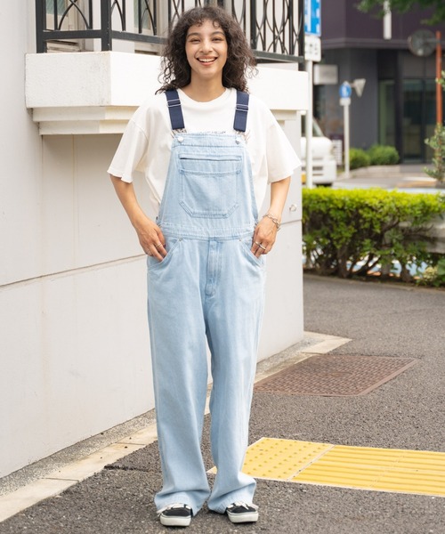 WEGO（ウィゴー）の「WEGO/ワーカーズオーバーオール（サロペット/オーバーオール・メンズ・ブラック/ホワイト/ブラウン/ライトインディゴブルー・FREE）」の6枚目の写真