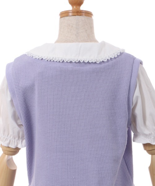 axes femme kids(アクシーズファムキッズ)の「リボンベストレイヤード風プルオーバー(Tシャツ/カットソー・キッズ・ラベンダー/ブルー・MEDIUM/LARGE/X-LARGE/XX-LARGE)」の15枚目の写真
