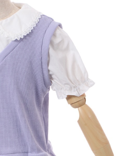axes femme kids(アクシーズファムキッズ)の「リボンベストレイヤード風プルオーバー(Tシャツ/カットソー・キッズ・ラベンダー/ブルー・MEDIUM/LARGE/X-LARGE/XX-LARGE)」の16枚目の写真