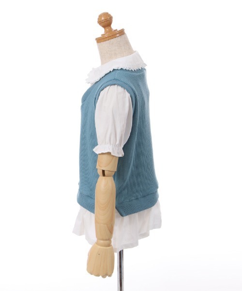 axes femme kids(アクシーズファムキッズ)の「リボンベストレイヤード風プルオーバー(Tシャツ/カットソー・キッズ・ラベンダー/ブルー・MEDIUM/LARGE/X-LARGE/XX-LARGE)」の18枚目の写真
